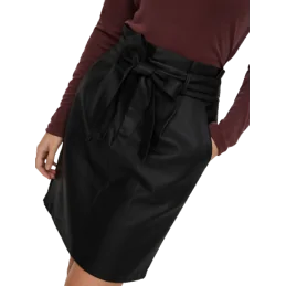 JUPE VMEVA HR PAPERBAG COATED SKIRT GA NOOS VERO MODA