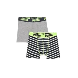 LOT DE 2 BOXERS PUMA BASIC PRINTED STRIPE JUNIOR PUMA SPORT2000 Ploërmel et Locminé