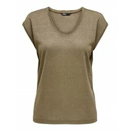 TOP ONLSILVERY S/S V ONLY