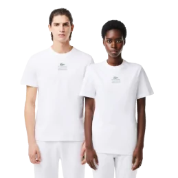 TEE-SHIRTS BLANC CORE GRAPHICS LACOSTE SPORT2000 Ploërmel et Locminé