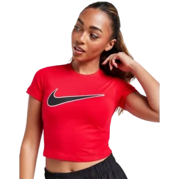 T-SHIRT ROUGE CROPPED