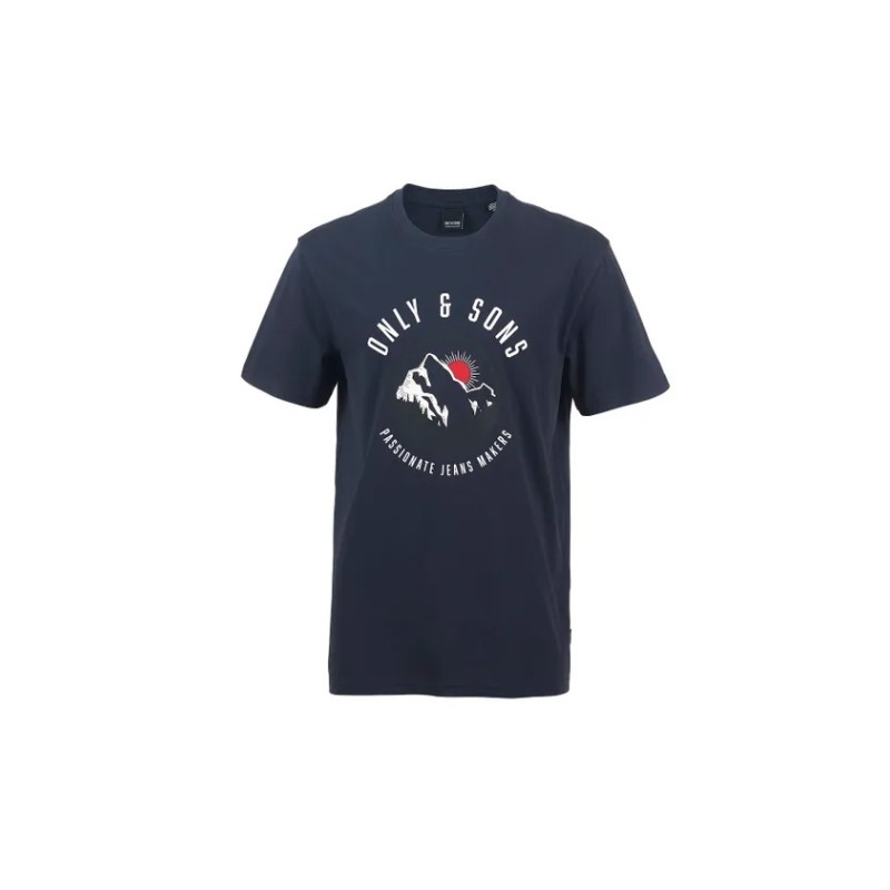 TEE-SHIRT ONLY BLEU MARINE ONLY & SONS SPORT2000 Ploërmel et Locminé