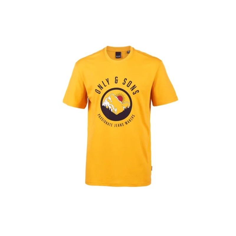 TEE-SHIRT ONLY JAUNE ONLY & SONS SPORT2000 Ploërmel et Locminé