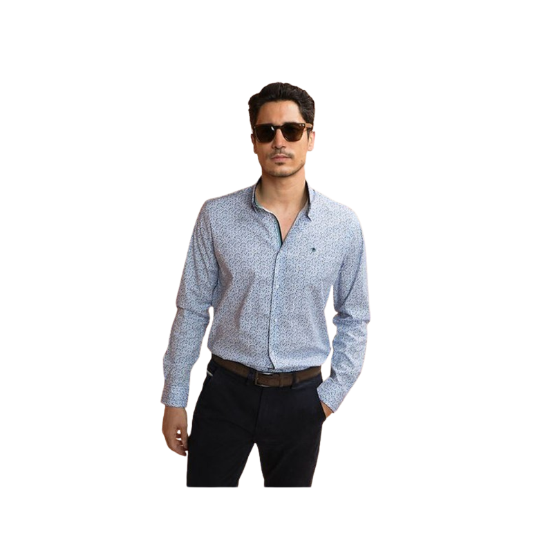 CHEMISE MOTIF BLEU LERICHE BENSON AND CHERRY SPORT2000 Ploërmel et Locminé CHEMISE MOTIF BLEU LERICHE BENSON AND CHERRY SPORT2000 Ploërmel et Locminé