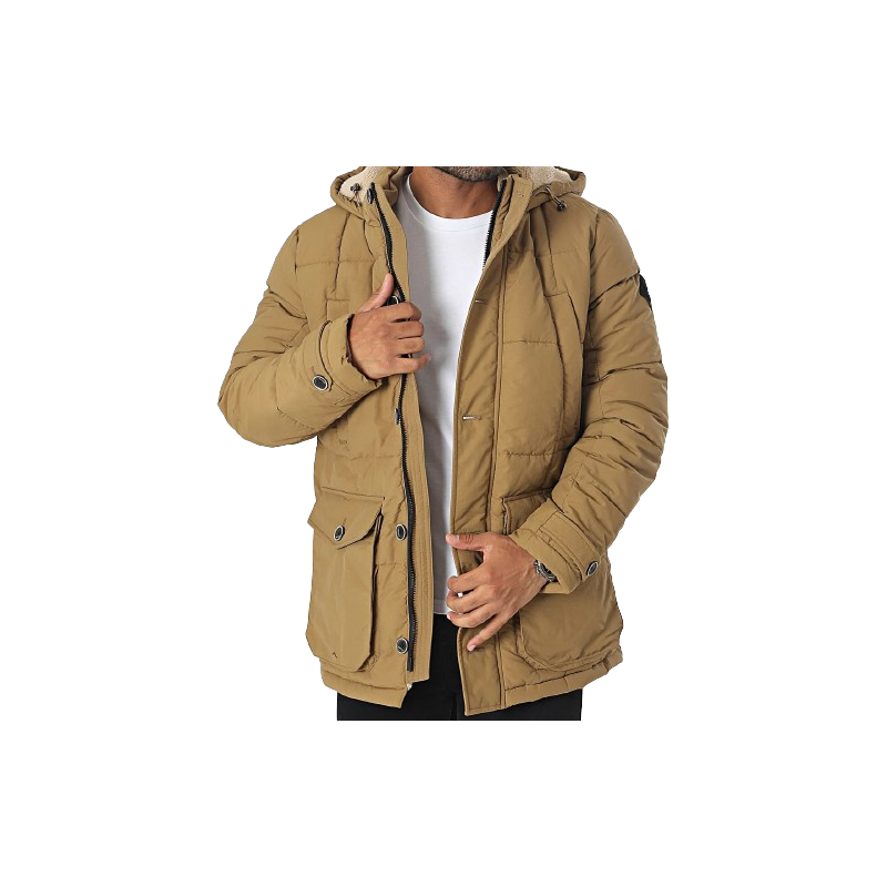 PARKA CAPUCHE LEWIS BEIGE TEDDY SMITH SPORT2000 Ploërmel et Locminé