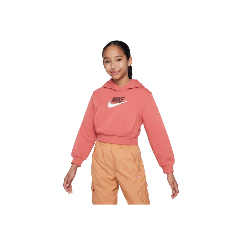 SWEATSHIRT CAPUCHE CROP ROSE CLUB FLEECE NIKE SPORT2000 Ploërmel et Locminé