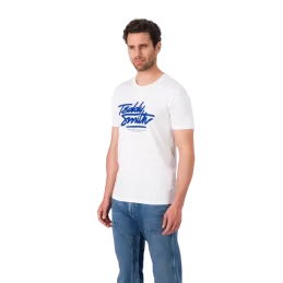 TEE-SHIRT BLANC SCRIPT TEDDY SMITH SPORT2000 Ploërmel et Locminé