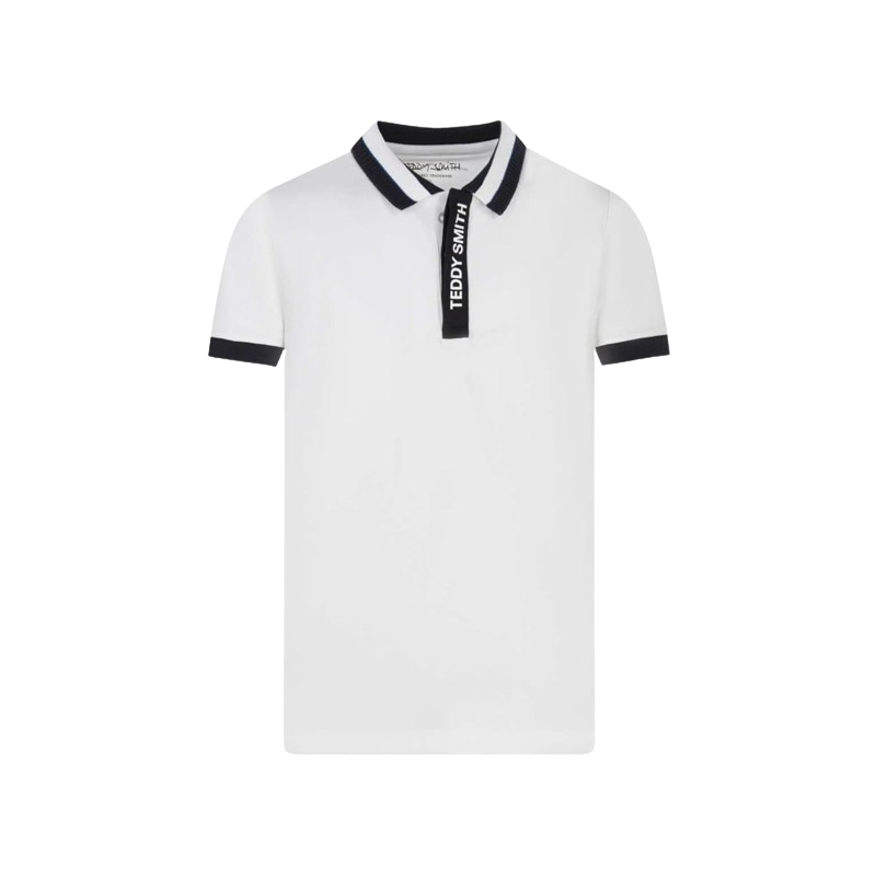 POLO ASIAN MANCHES COURTES BLANC TEDDY SMITH