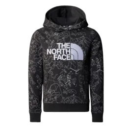 SWEAT CAPUCHE DREW PEAK PRINT NOIR THE NORTH FACE