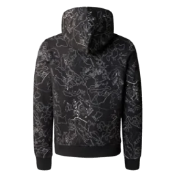 SWEAT CAPUCHE DREW PEAK PRINT NOIR THE NORTH FACE